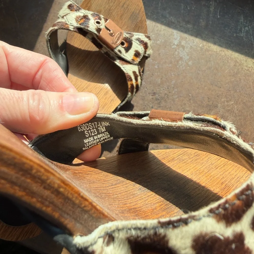 Dr. Scholl's Leopard Print Heeled Slide - Picture 3 of 5